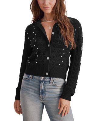Chandler Faux Fur Collar Embellished Sweater