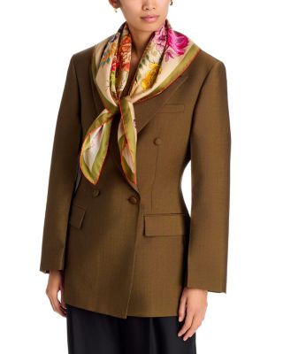 Floral Silk Square Scarf