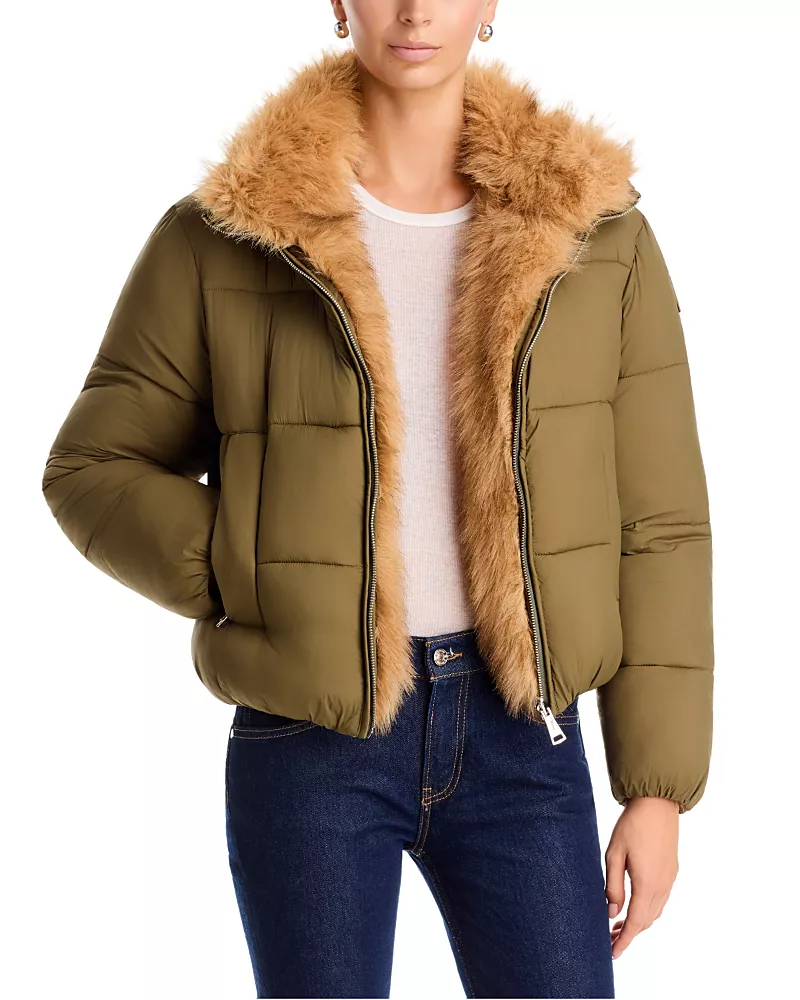 Sam. Amara Reversible Faux Fur Puffer Jacket