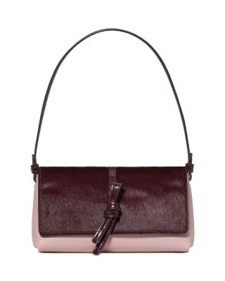 Loop Calf Hair & Leather Small Flap Shoulder Bag