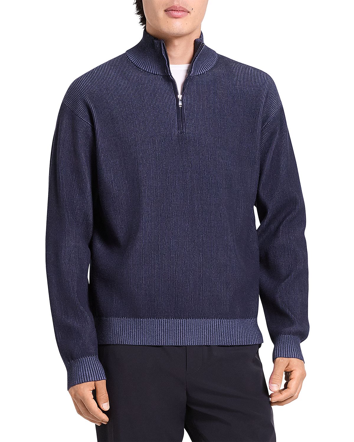 Theory Mock Neck Quarter Zip Sweater