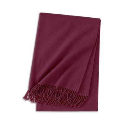 Club Merino Wool Woven Fringe Trim Throw