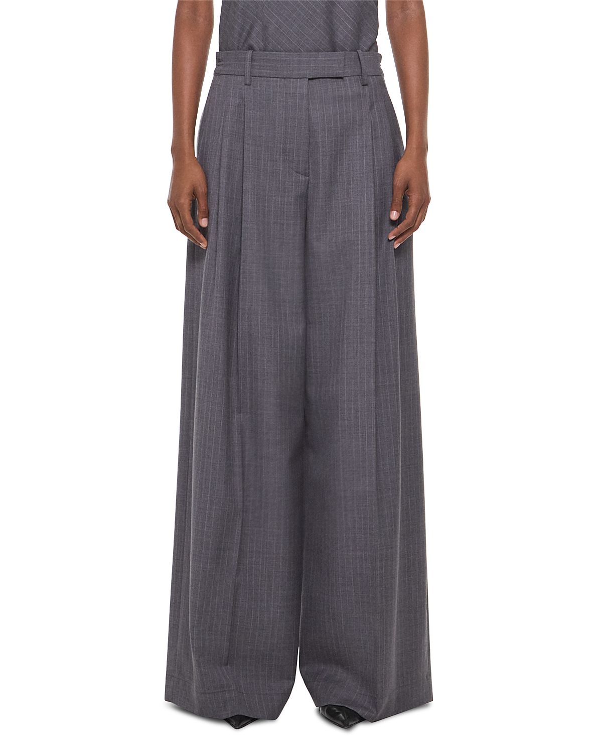 Helmut Lang Pleated Wide Leg Pants