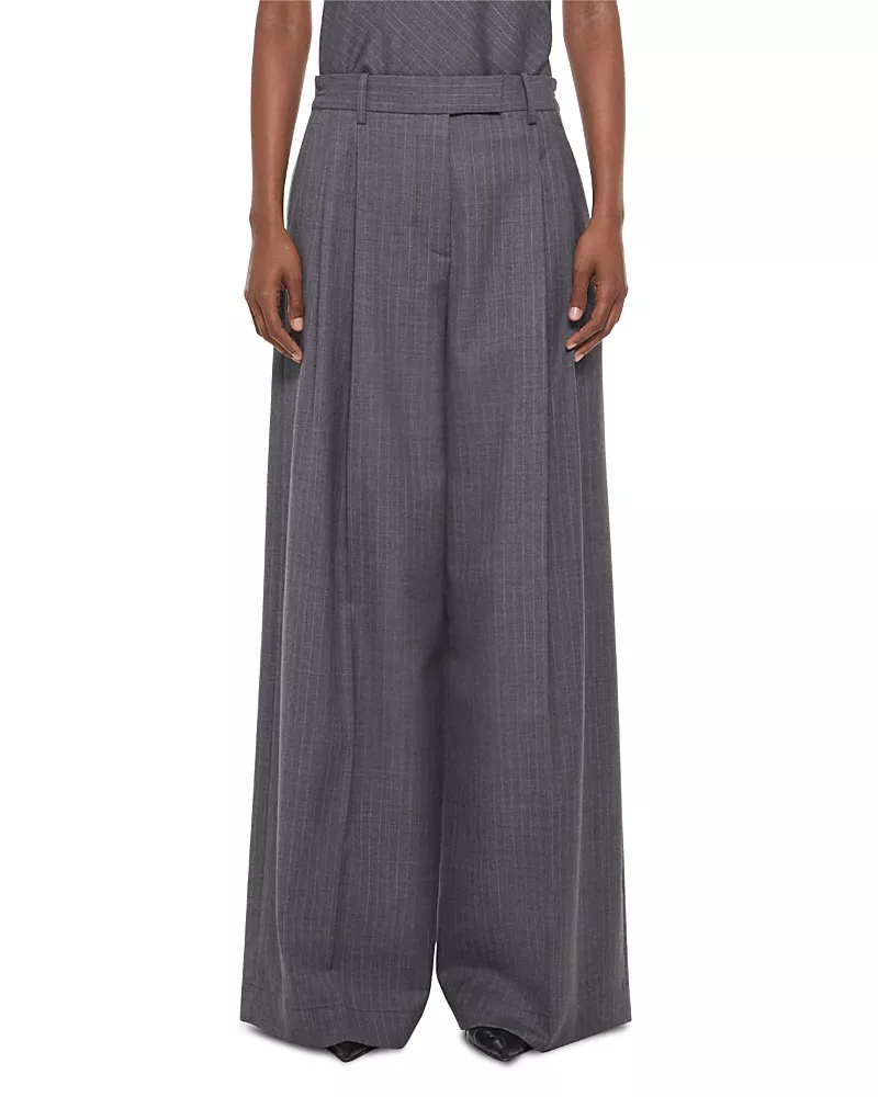 Helmut Lang Pleated Wide Leg Pants
