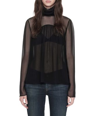 Nadia Silk Sheer Top