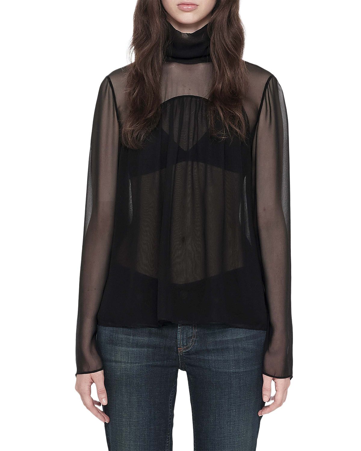 Allsaints Nadia Silk Sheer Top