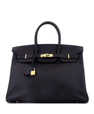 Birkin 35 Epsom Leather Satchel with Gold Hardware