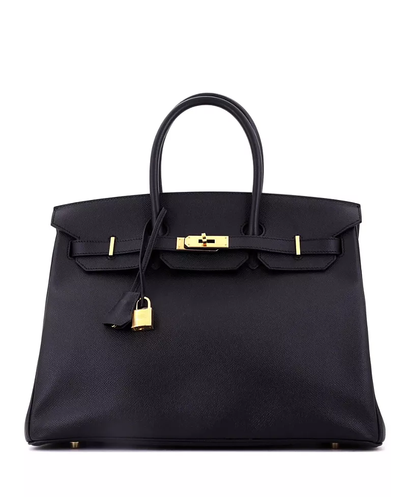Pre-Owned HERMES Birkin 35 Epsom Leather Satchel with Gold Hardware