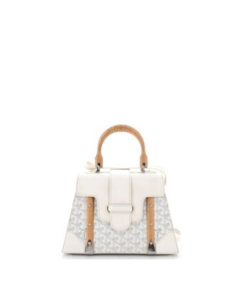 PM Saigon Top Handle Bag Coated Canvas with Leather