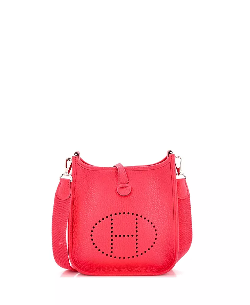 Pre-Owned HERMES Evelyne Mini Clemence Leather Crossbody