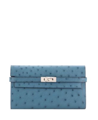 Long Kelly Ostrich Wallet