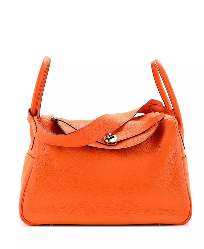 Pre-Owned HERMES Lindy 34 Clemence Leather Shoulder Bag
