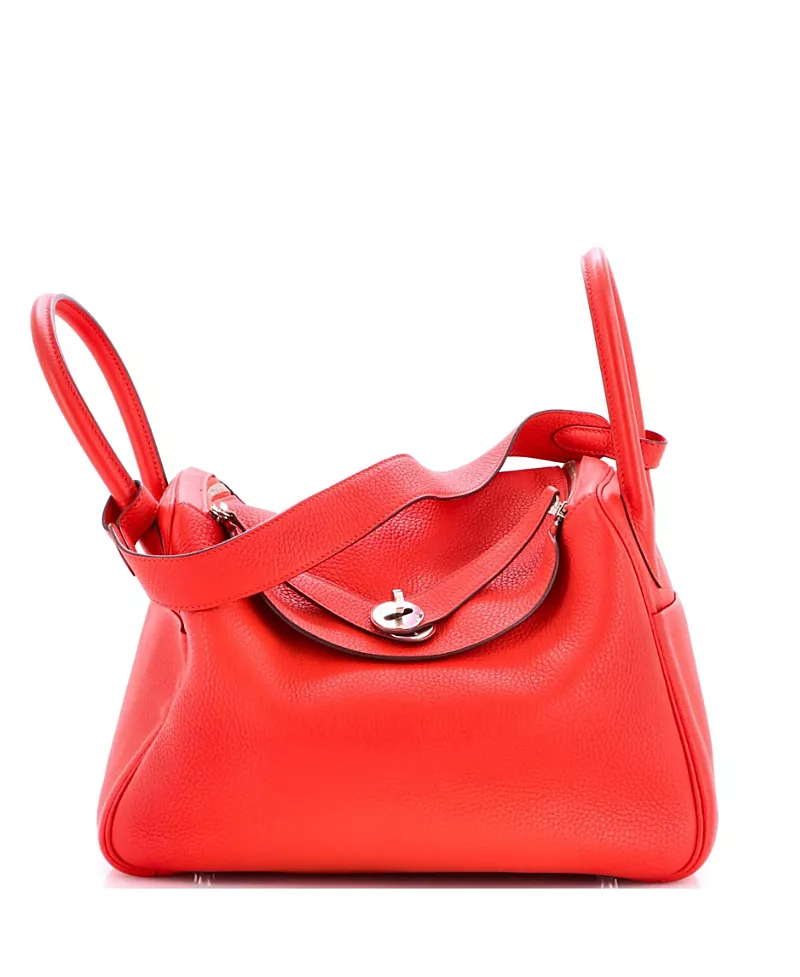 Pre-Owned HERMES Lindy Convertible Leather Shoulder Bag