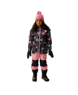 Girls' Chill Floral Jacket & Foot Strap Pants Two Piece Snowsuit - Little Kid, Big Kid