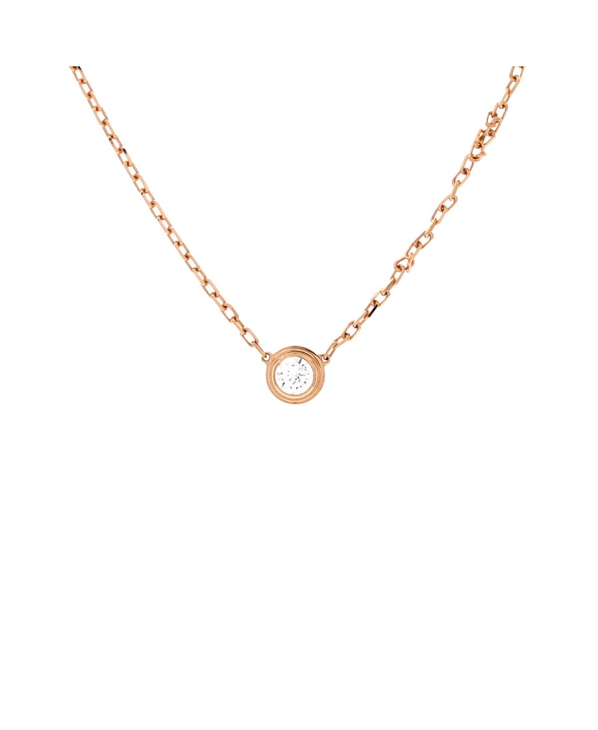 Pre-Owned Cartier Large Cartier D'Amour Pendant Necklace 18K Rose Gold with Diamond