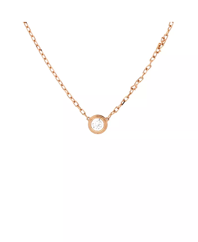 Pre-Owned Cartier Large Cartier D'Amour Pendant Necklace 18K Rose Gold with Diamond