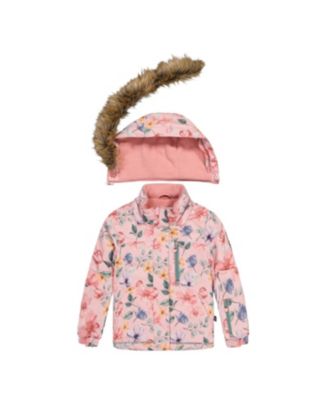  Girls' Play Vintage-like Floral Jacket & Reinforced Pants Two Piece Snowsuit - Little Kid
