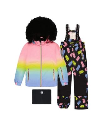  Girls' Play Gradient Jacket & Gummy Bear Pants Two Piece Snowsuit - Big Kid