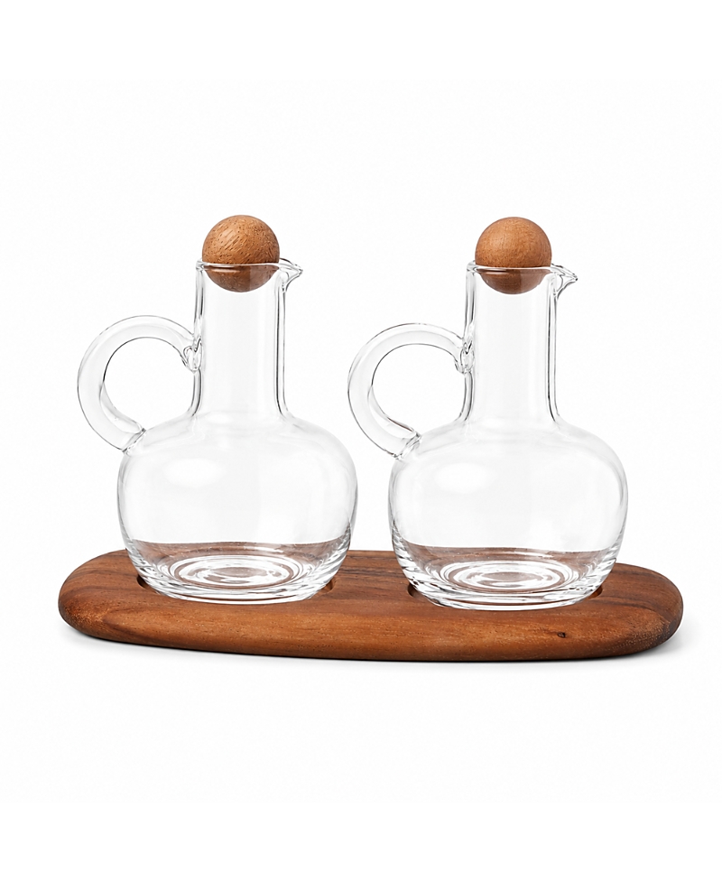 Be Home Oil & Vinegar Cruet Set with Acacia Tray