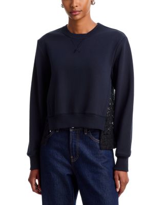 Lace Back French Terry Sweatshirt