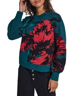 Floral Crewneck Sweater 