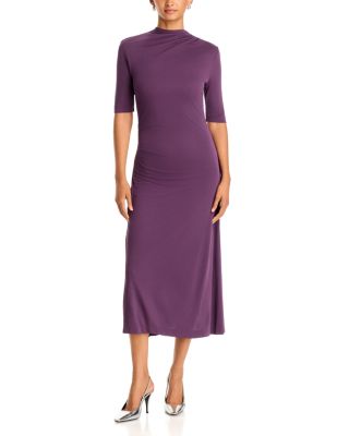 Eylais Stand Collar Midi Dress - Exclusive