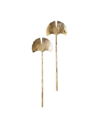  Gingko Gold Salad Servers, Set of 2