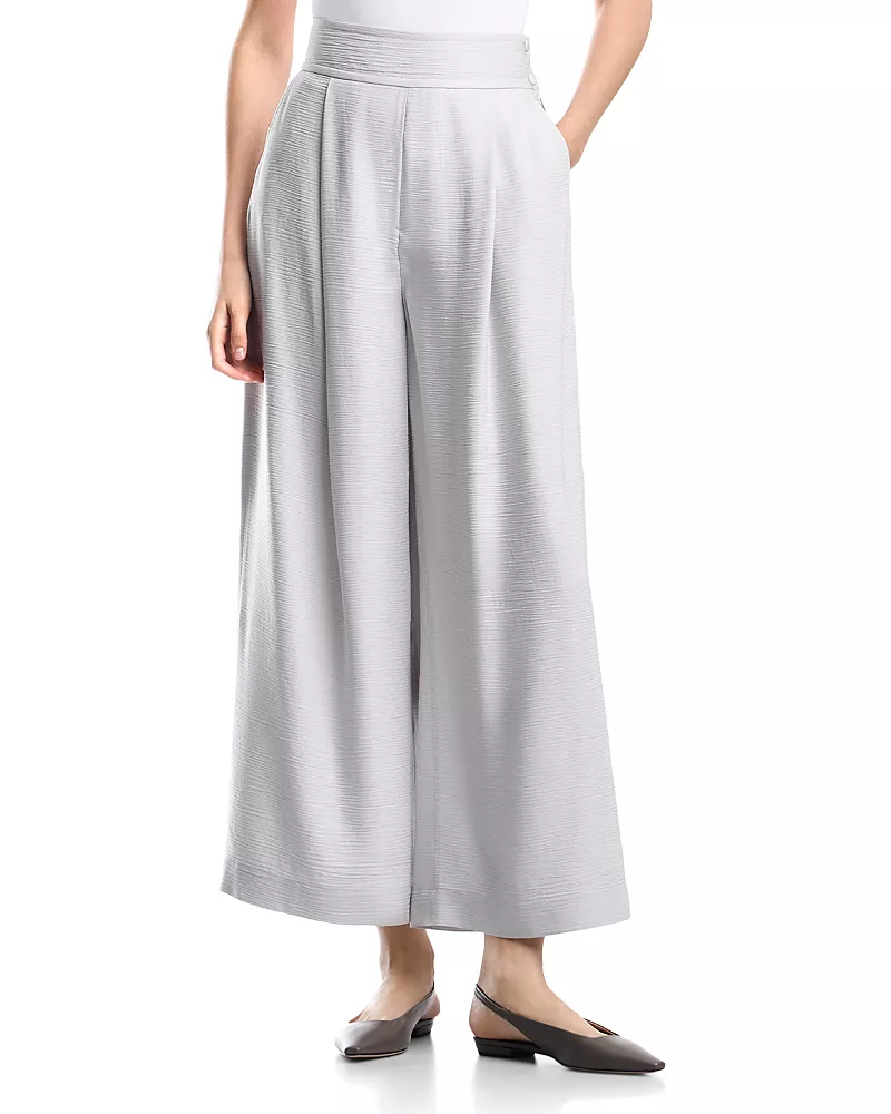 Emporio Armani Textured Bark Effect Palazzo Trousers
