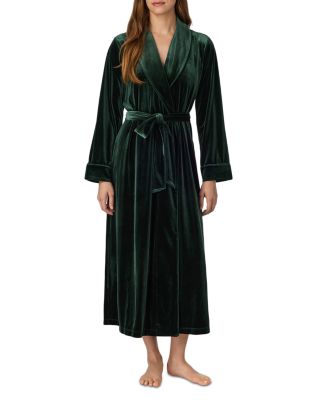 Velvet Shawl Collar Long Wrap Robe