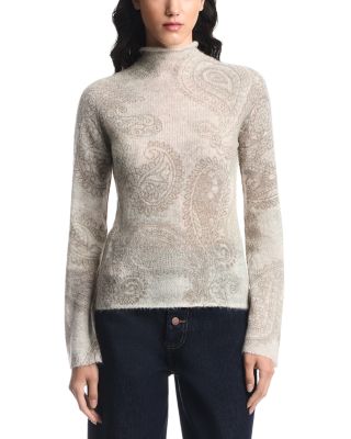 Alpaca Blend Mock Neck Sweater