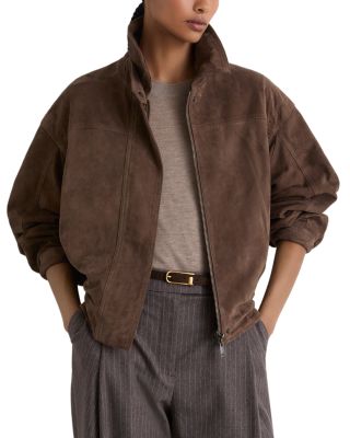 Petite Cooper Relaxed Suede Jacket 