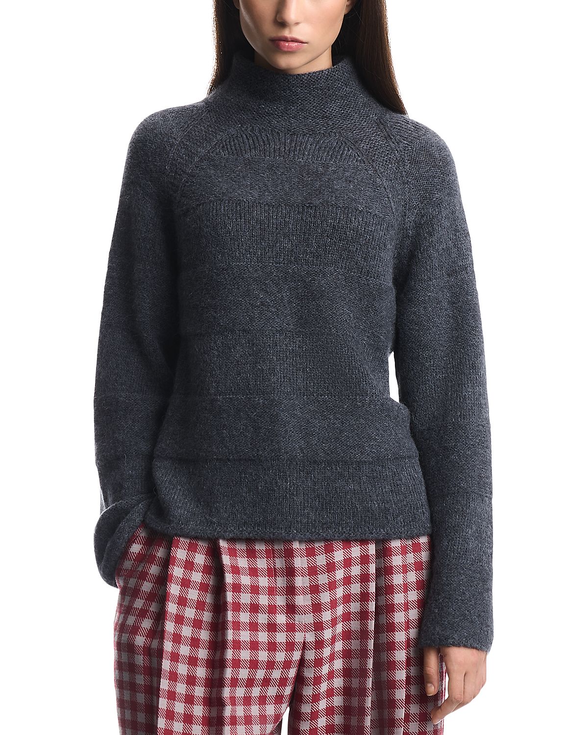 Emporio Armani Plain Knit High Neck Sweater