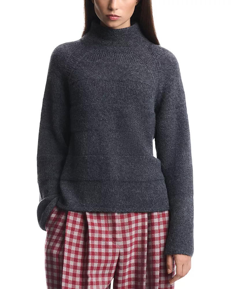Emporio Armani Plain Knit High Neck Sweater