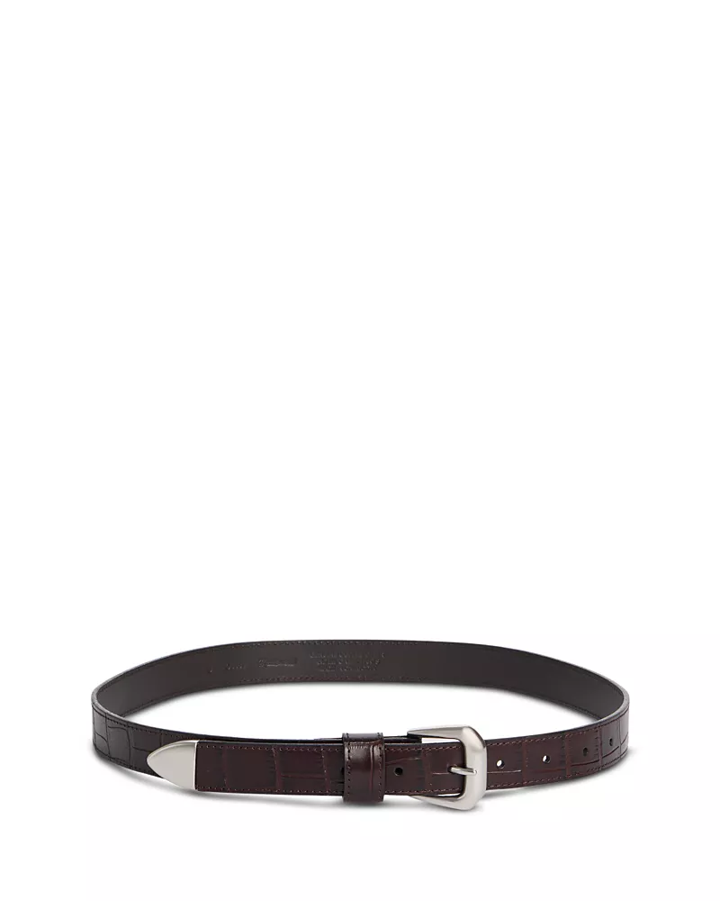 Madewell Women's Vintage Western Croc Embossed Leather Belt