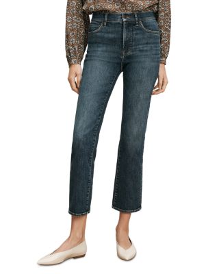 Milla High Rise Slim Straight Leg Jeans in Roadside Blue 