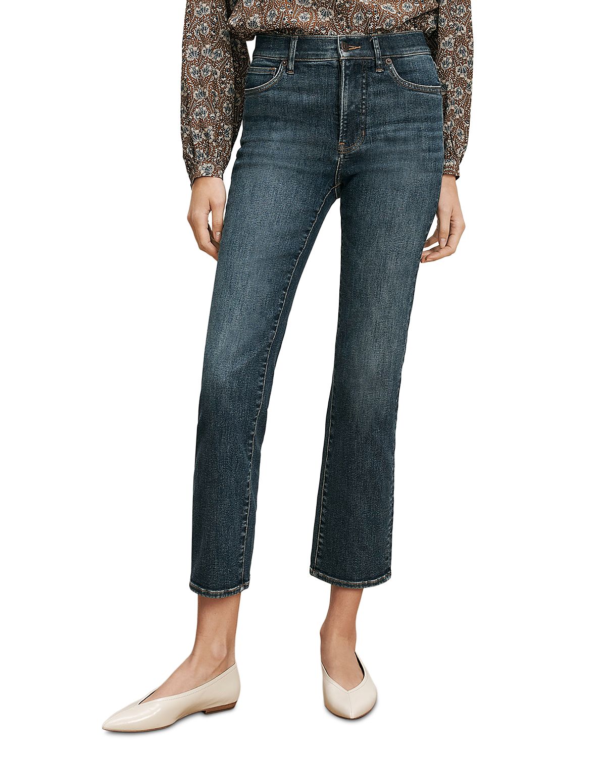 Veronica Beard Milla High Rise Slim Straight Leg Jeans