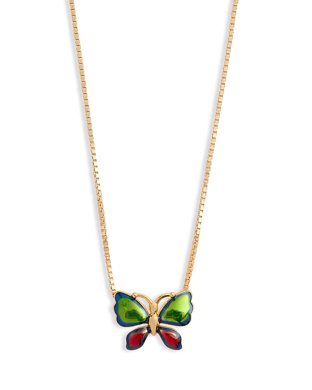 Valentino Garavani VLogo Flutterby Butterfly Enamel Necklace,