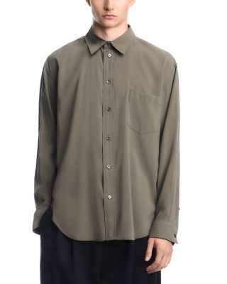 Point Collar Pocket Button Down Shirt