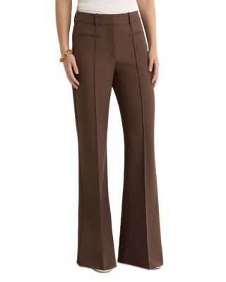 Petites Claude Pintuck Flare Pants