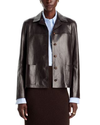 Patch Pocket Leather Jacket