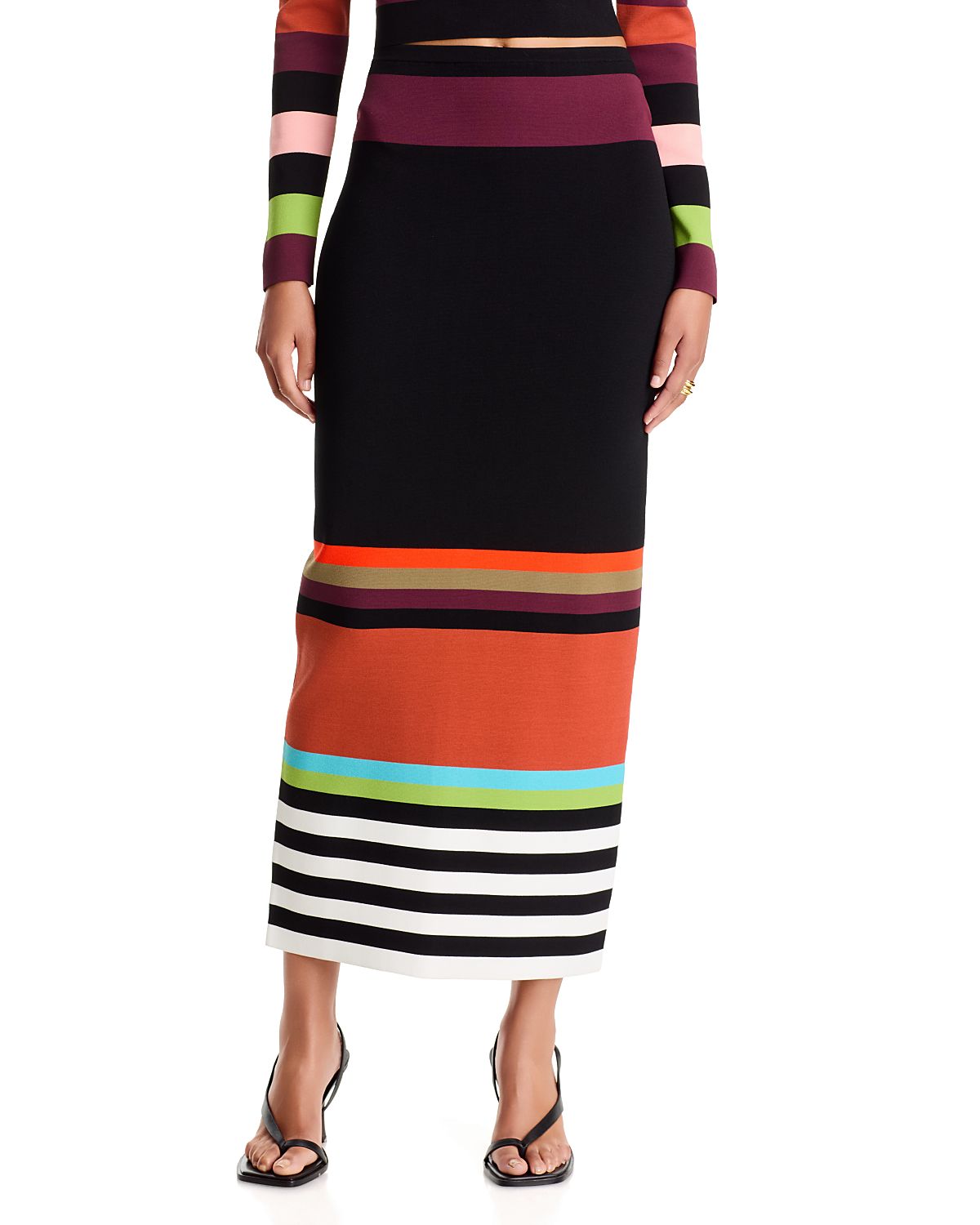 Christopher John Rogers Knit Pencil Midi Skirt