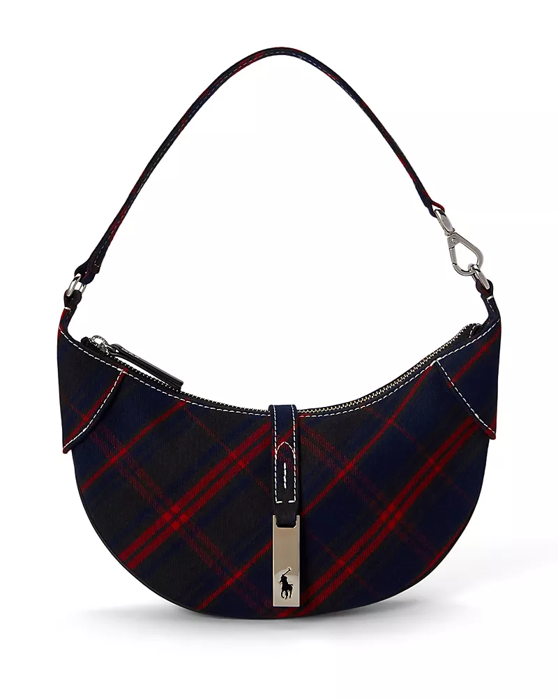 Polo Ralph Lauren Polo Id Plaid Twill Mini Shoulder Bag