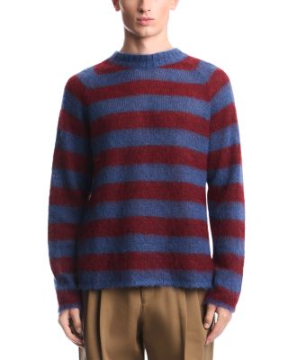Wool Blend Stripe Crewneck Sweater