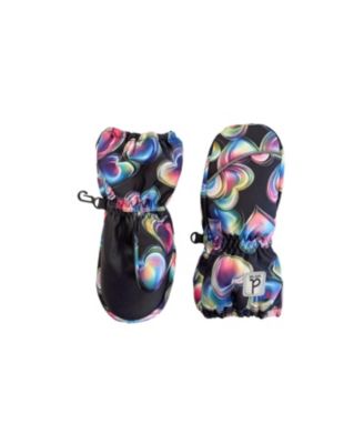 Girls' Heart Play Waterproof Rubberized Palm Winter Mittens - Little Kid, Big Kid