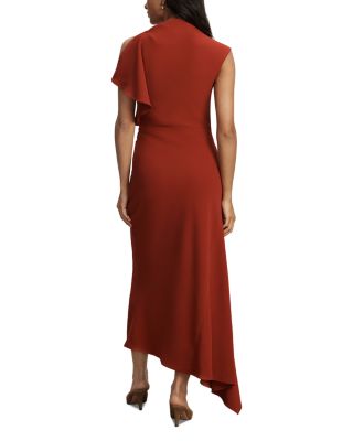 Brett High Neck Asymmetric Dress