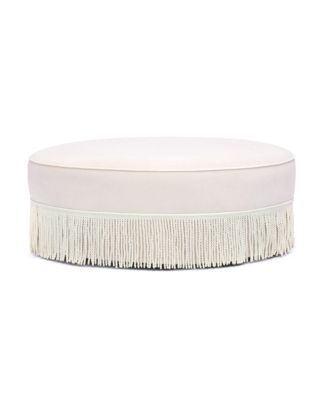  Tassy Tasseled Round Ottoman