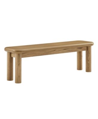  Alvia 58" Oak Wood Bench
