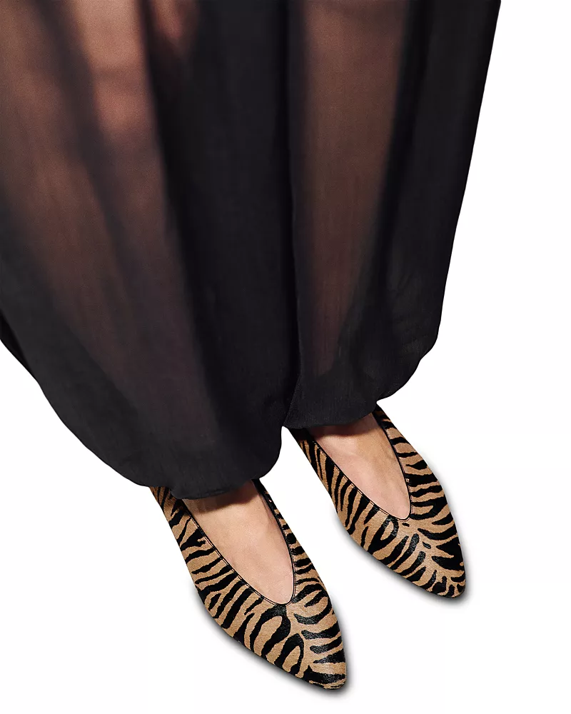 Reformation Women's Calista Calf Hair Flats