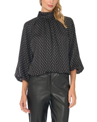 Bubble Mock Neck Top