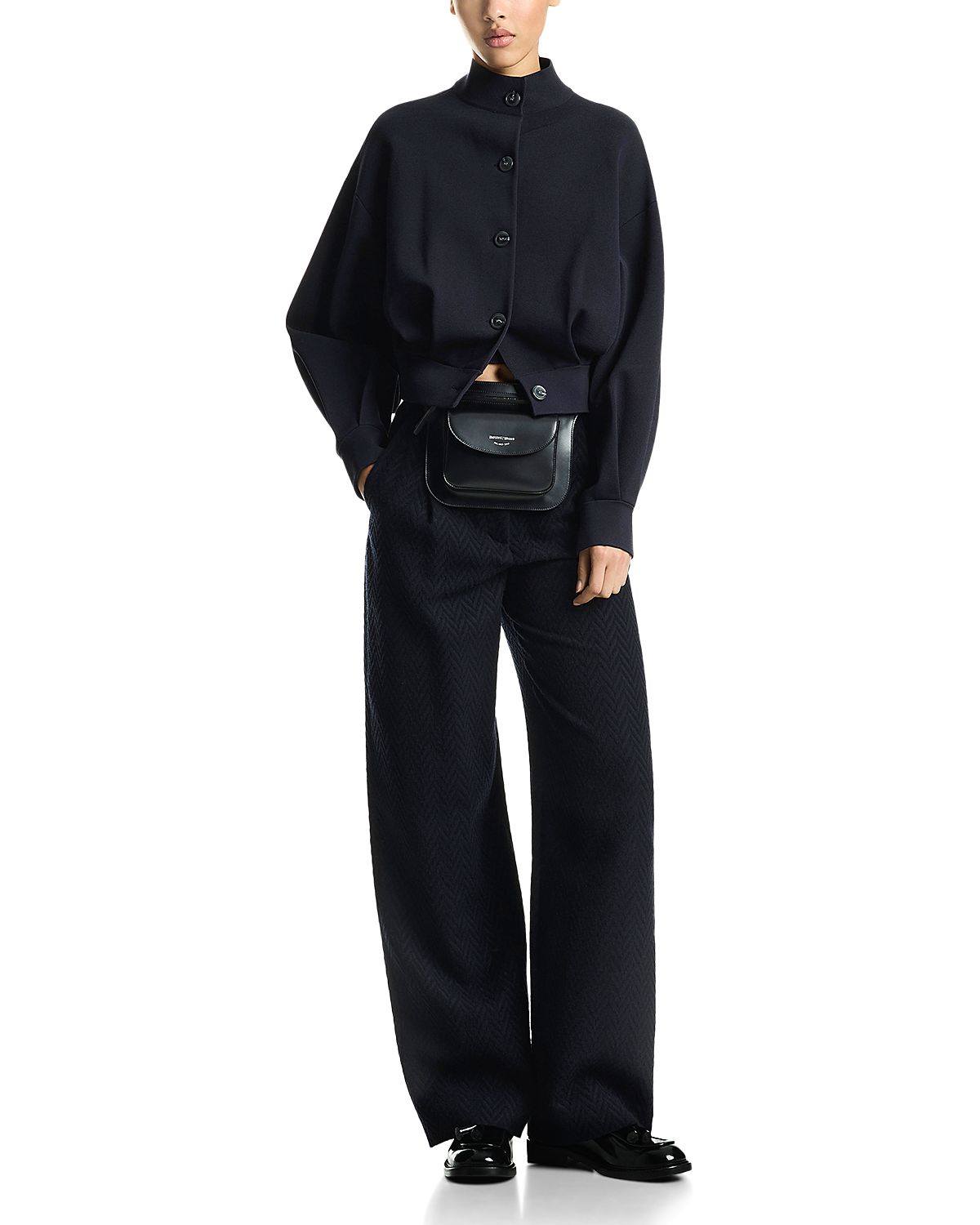 Emporio Armani Mock Neck Blouson Jacket